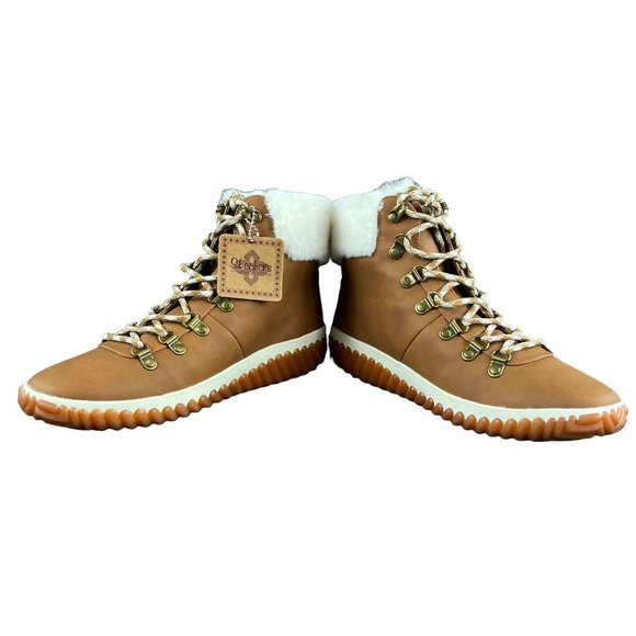 Skechers Women's Jagged Pond No Regrets Chestnut Brown Ankle Boots Sizes 6 - 9 - Picture 7 of 8